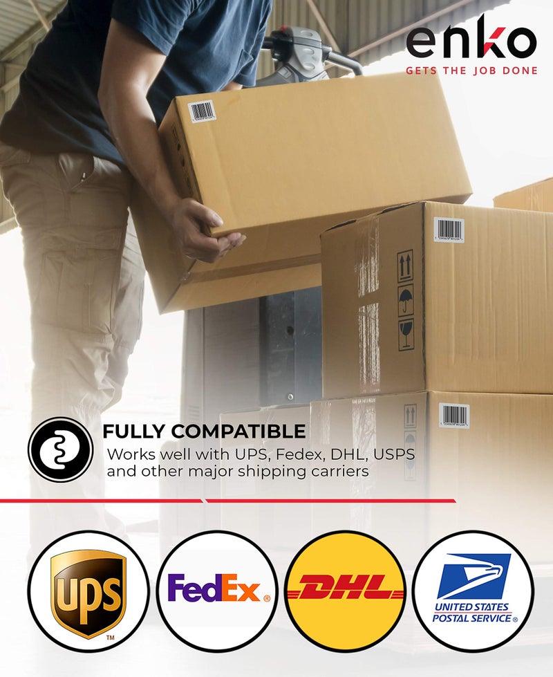 enKo Products enKo Direct Thermal Labels 2-1/4 x 1-1/4 inches (3 Rolls, 3000 Labels) Perforated Thermal Stickers for Address Mailing, Barcode, FBA Stickers, FNSKU Labels for Zebra, Rollo, Eltron Printer - Image 5